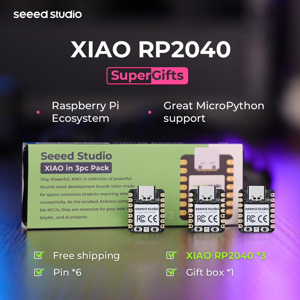 Microcontroller Kit - Microcontrolador de estudio XIAO RP2040, con