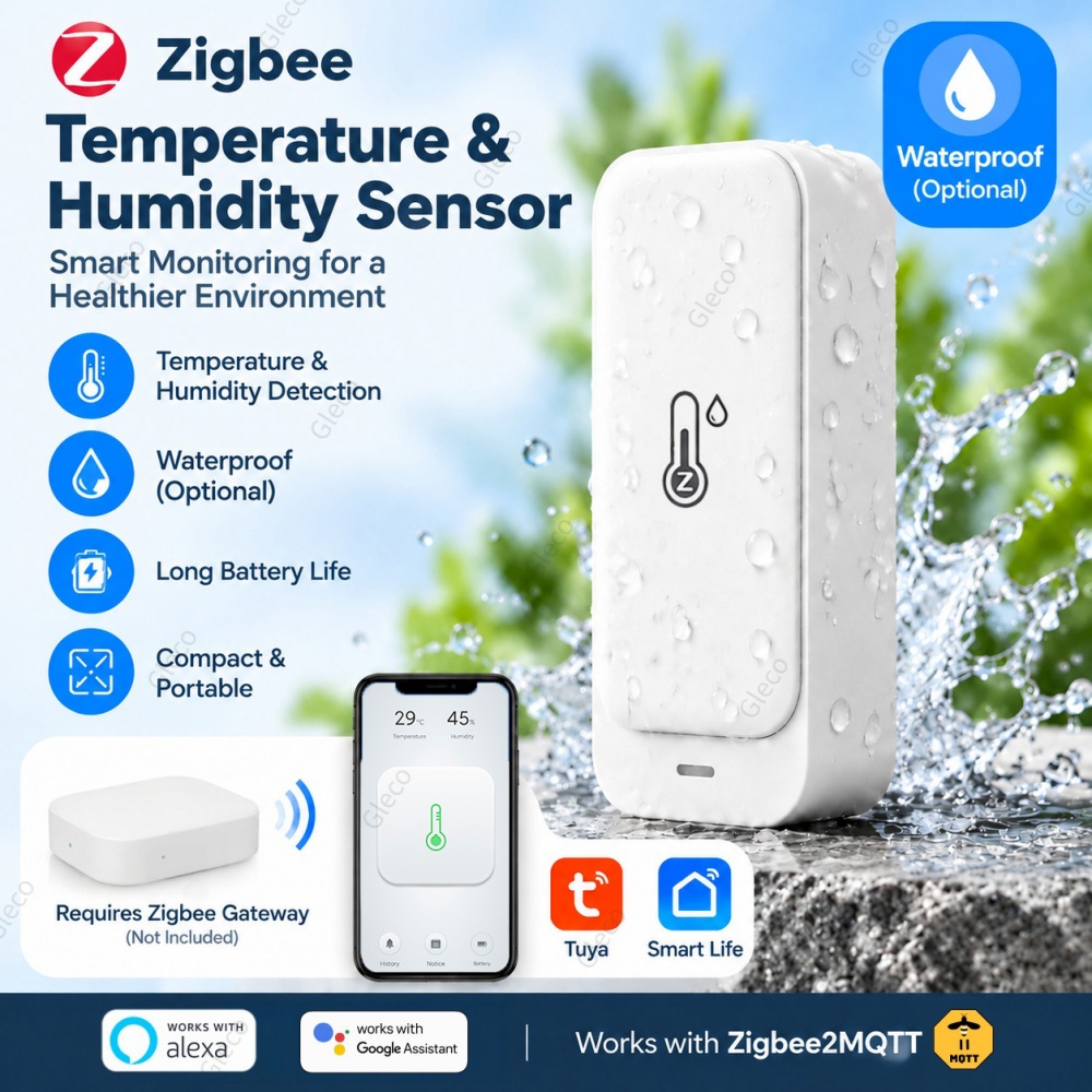 Smart Home Automation Kit - Sensor de temperatura y humedad Zigbee