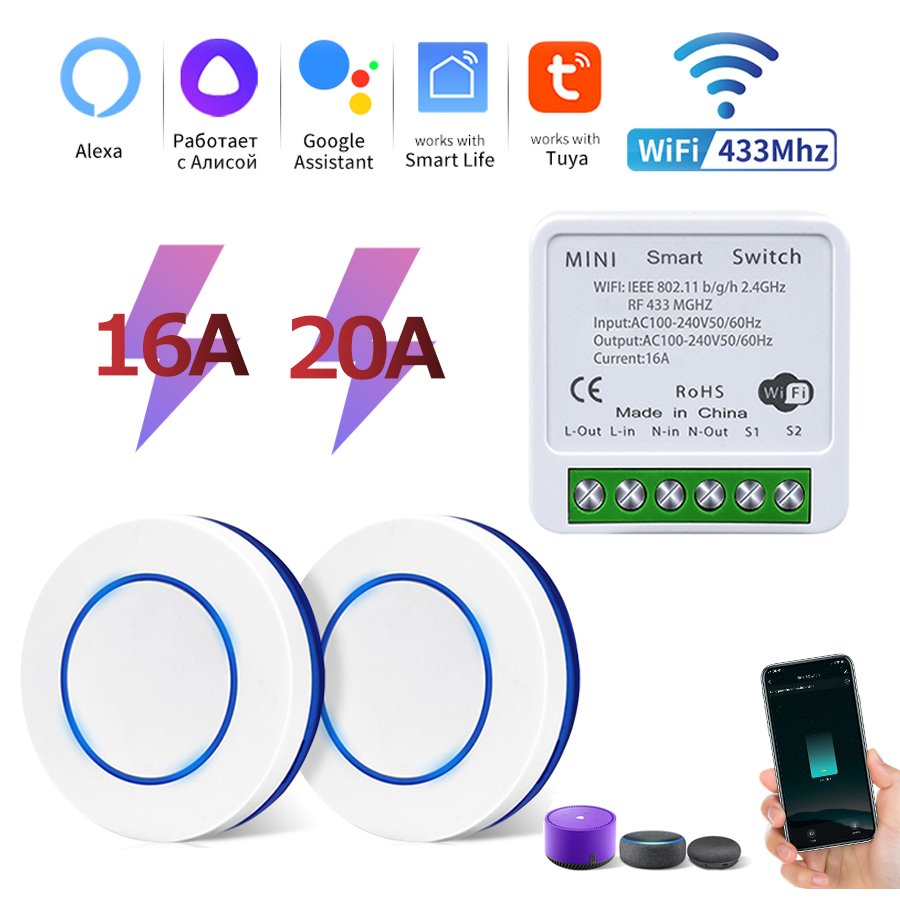 Smart Light Switch Wifi - Tuya Wifi interruptor inteligente RF 433MHz