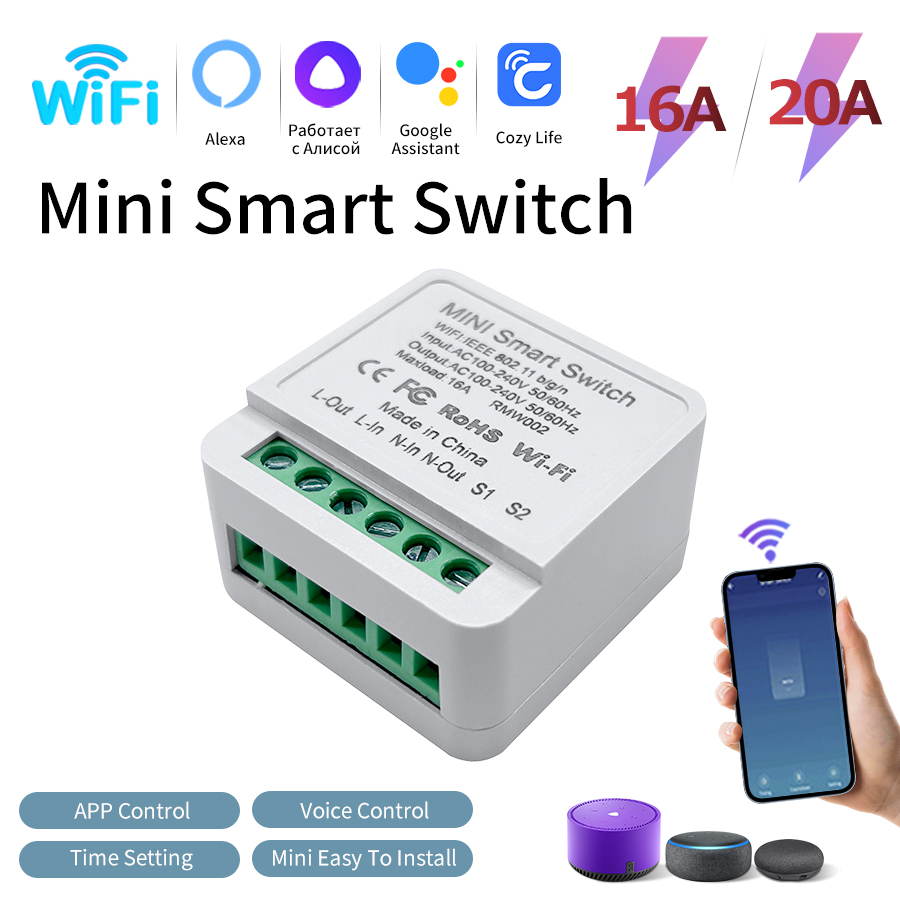 Smart Light Switch Wifi - Interruptor de Luz Inalámbrico Inteligente WiFi