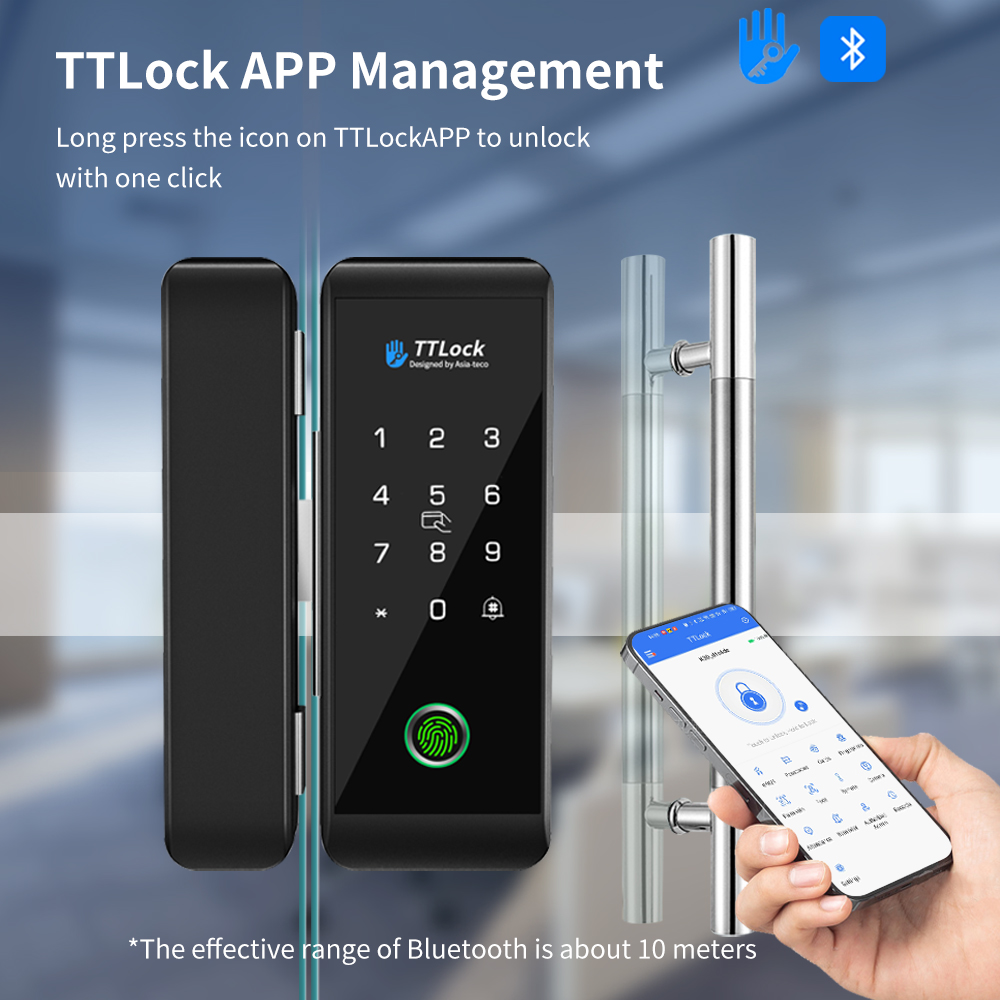Smart Door Lock Wifi - Cerradura inteligente para puertas de vidrio