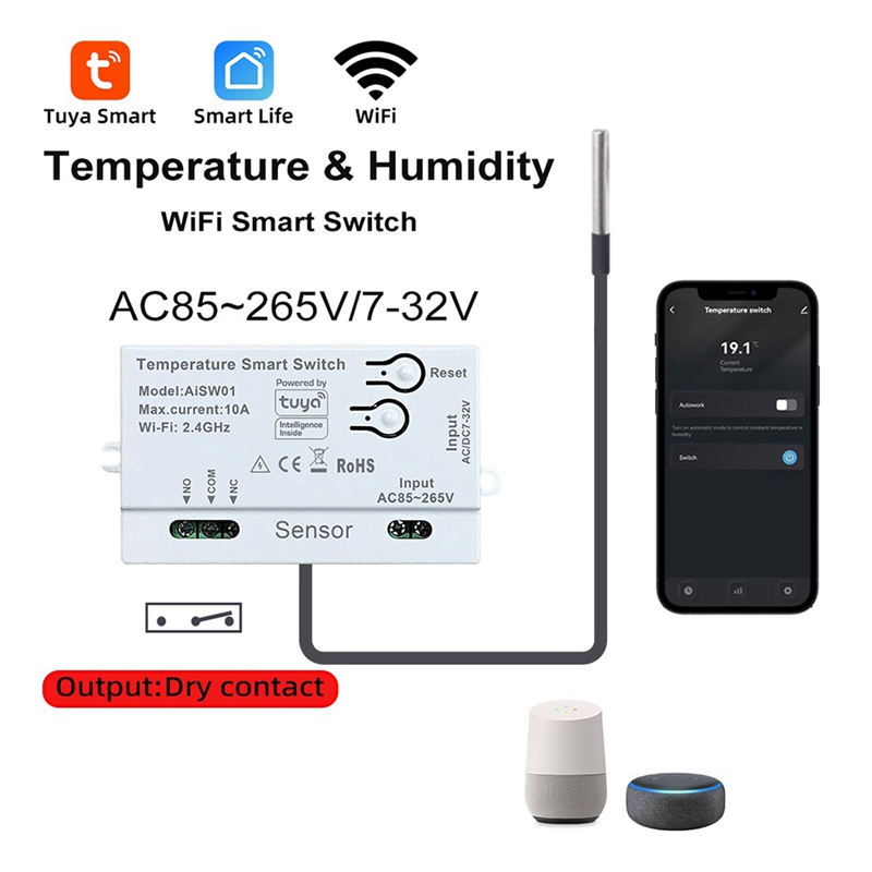 Sensor de Temperatura WiFi Tuy - Wifi Thermostat reseña y precio