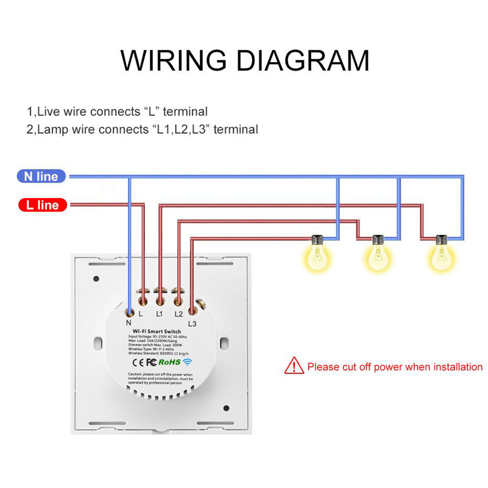 Interruptor inteligente WiFi,  - Smart Light Switch Wifi reseña y precio