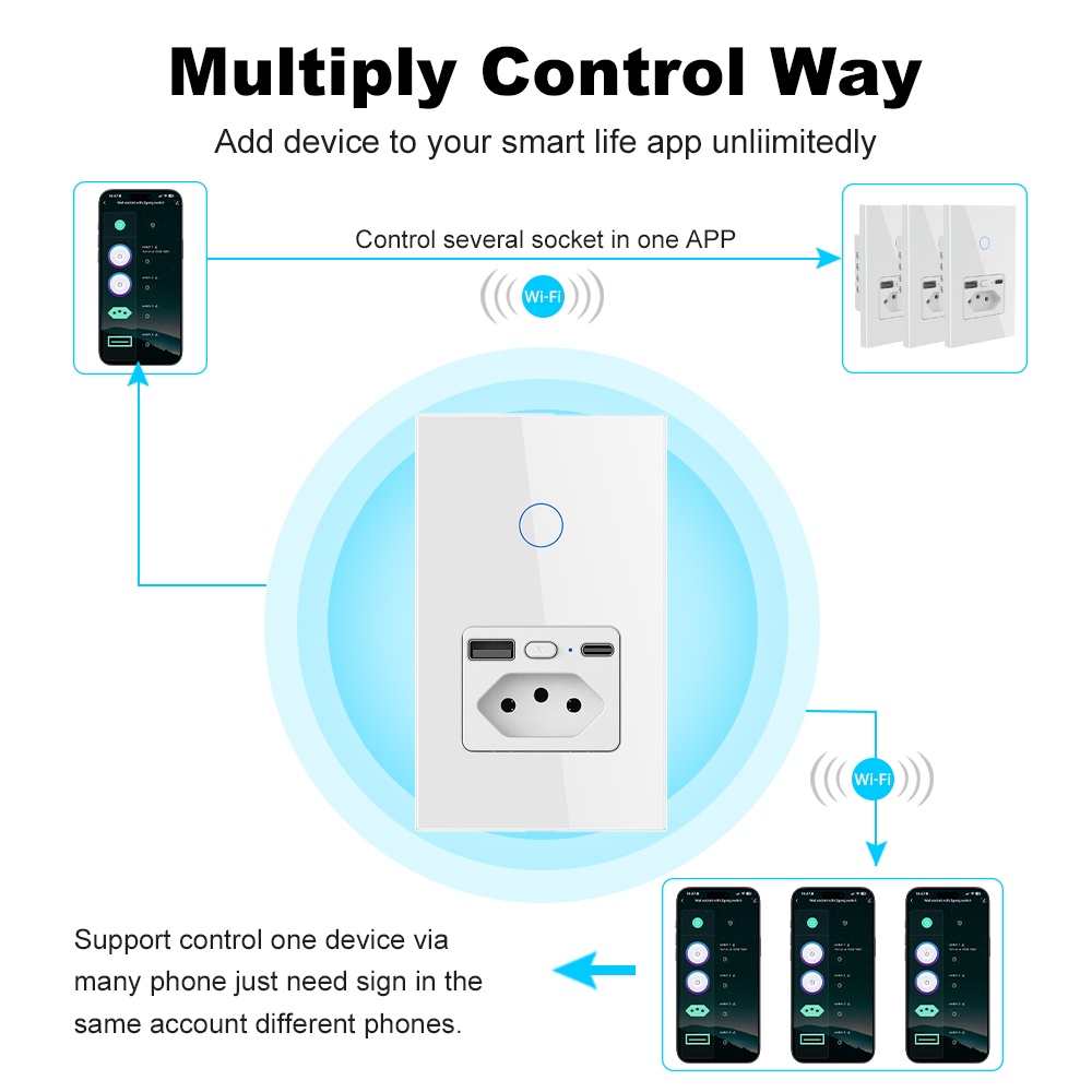 Enchufe WiFi Manhot 16A para B - Smart Light Switch Wifi reseña y precio