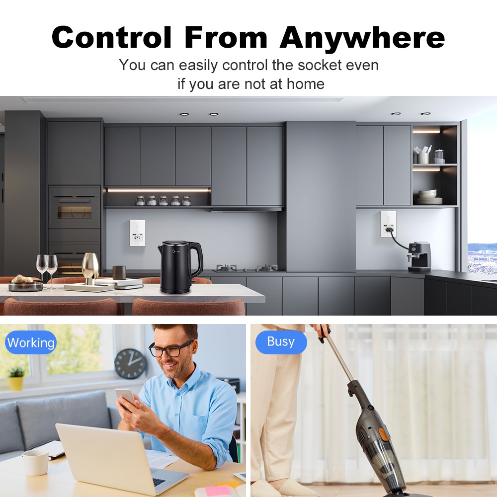 Enchufe WiFi Manhot 16A para B - Smart Light Switch Wifi reseña y precio